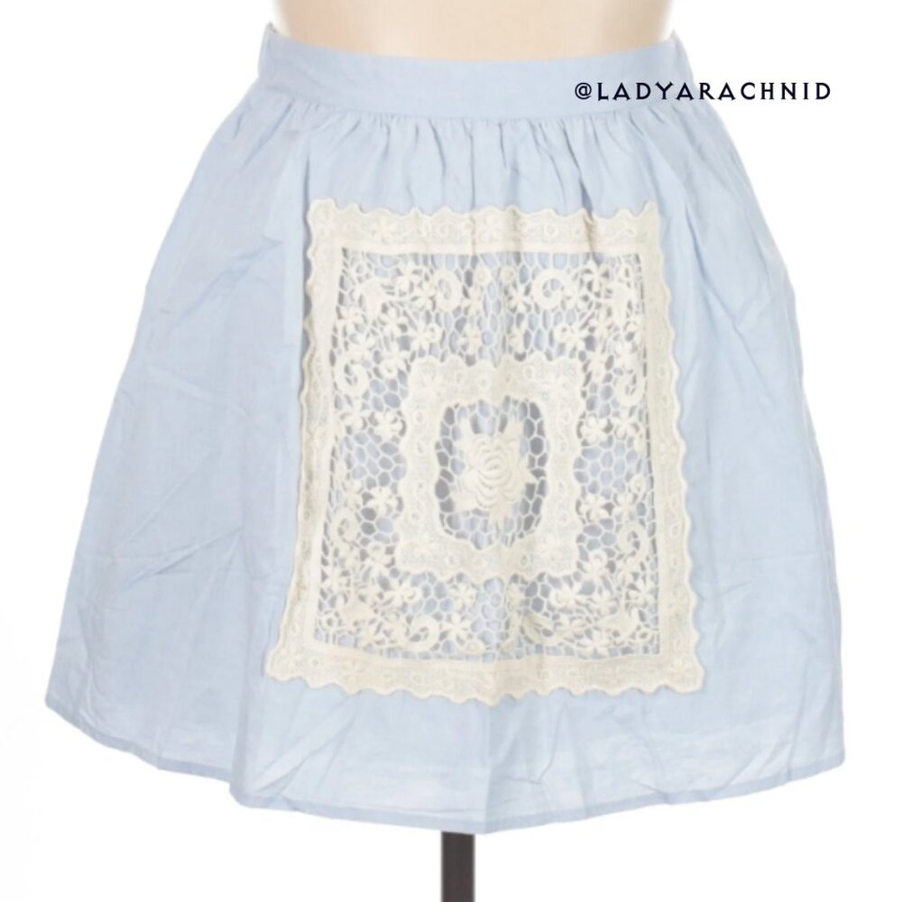 MISS PATINA Stand Out lace skirt in Sky Blue - Picture 9 of 10